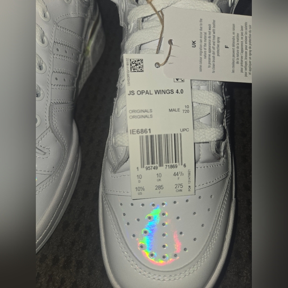 ADIDAS X JEREMY SCOTT MEN'S OPAL WINGS 4.0 SHOES sz 10.5 - Picture 7 of 9